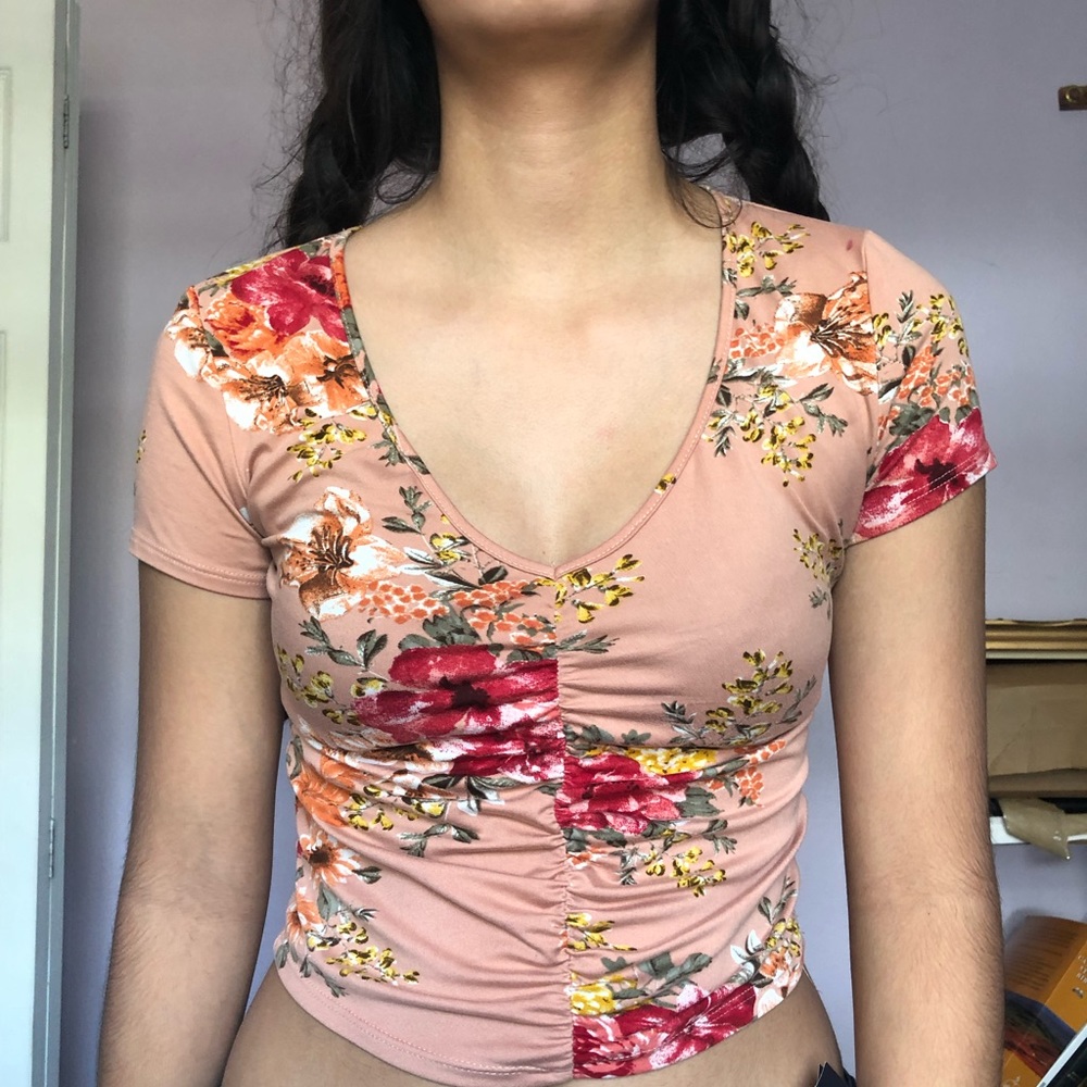 Pink crop top